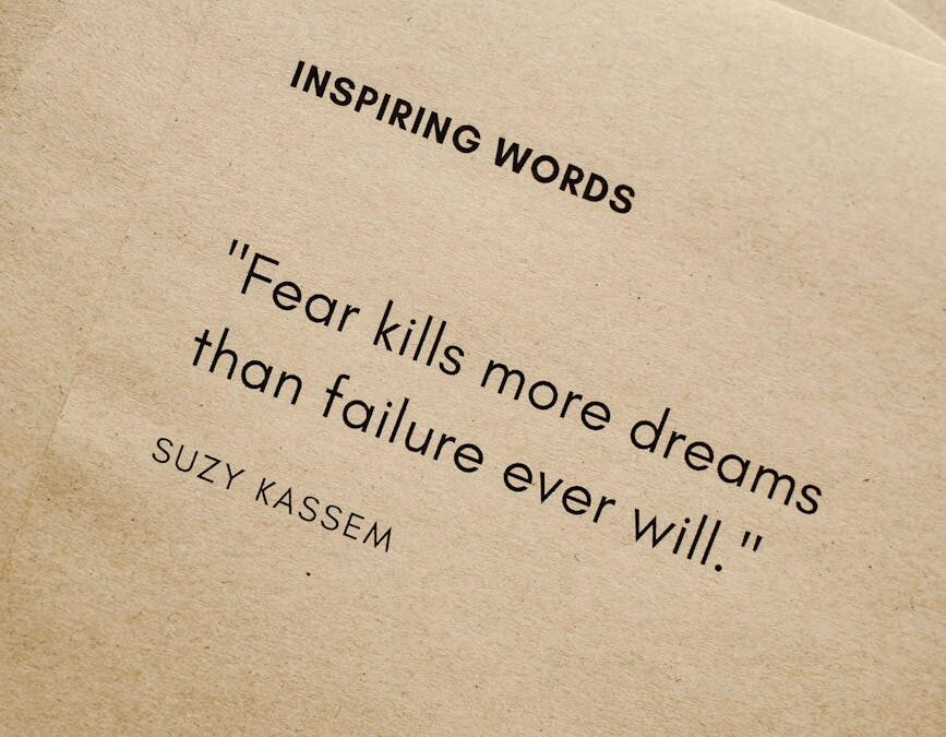 How to Deal with the Fear of Failure